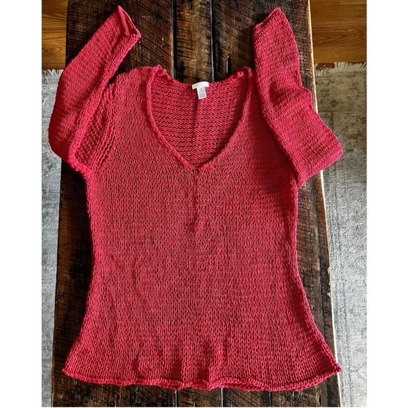 Chicos size 3 red knit sweater - Picture 8 of 12